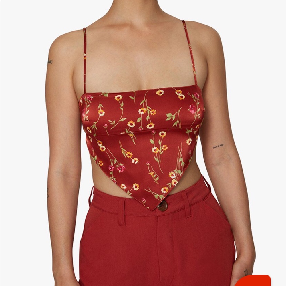 Bandana Roses And Daises Top